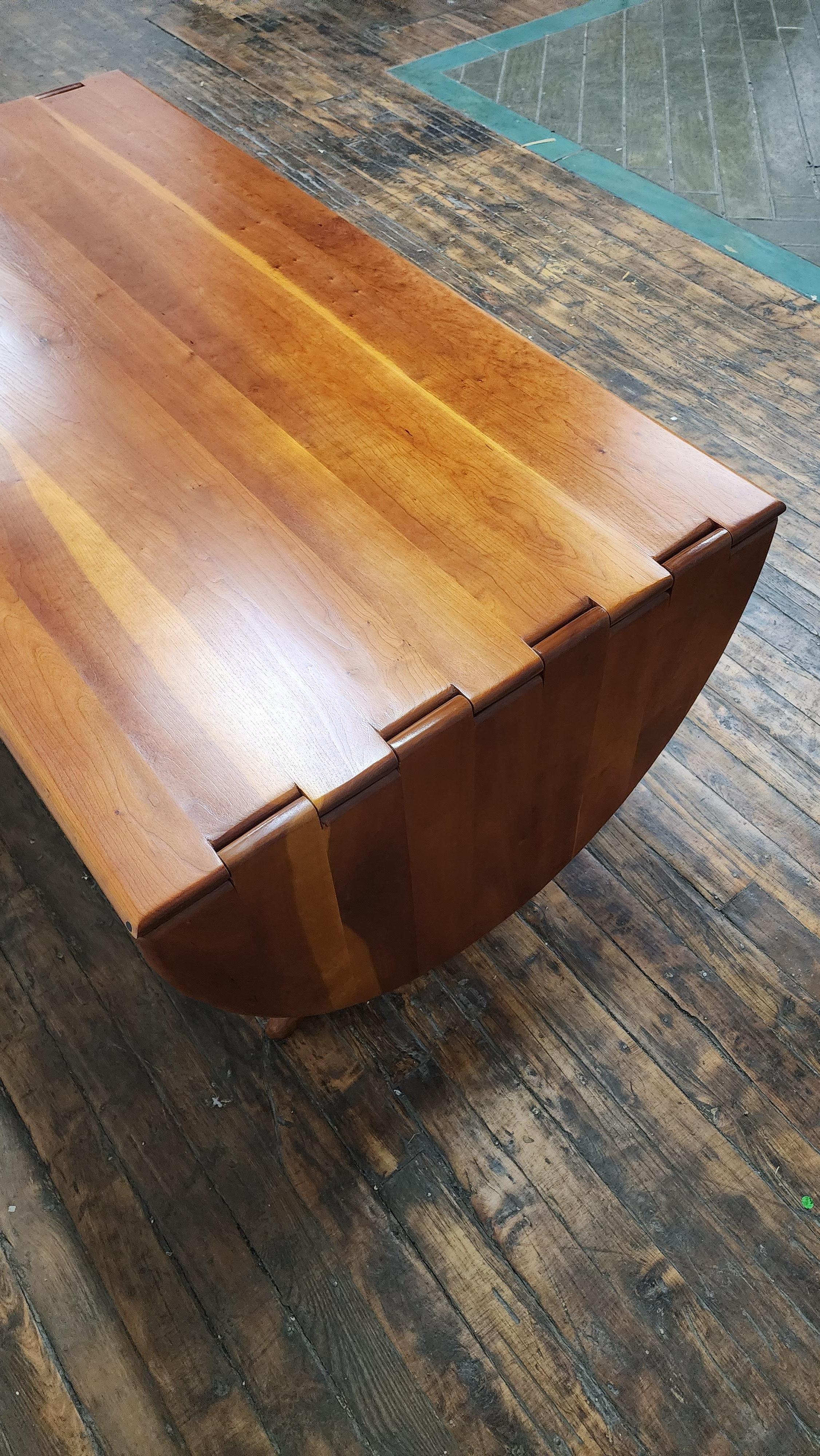 Vintage Sam Maloof Style Cherry Drop Leaf Dining Table. im Angebot 2