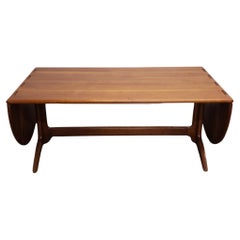 Vintage Sam Maloof Style Cherry Drop Leaf Dining Table.