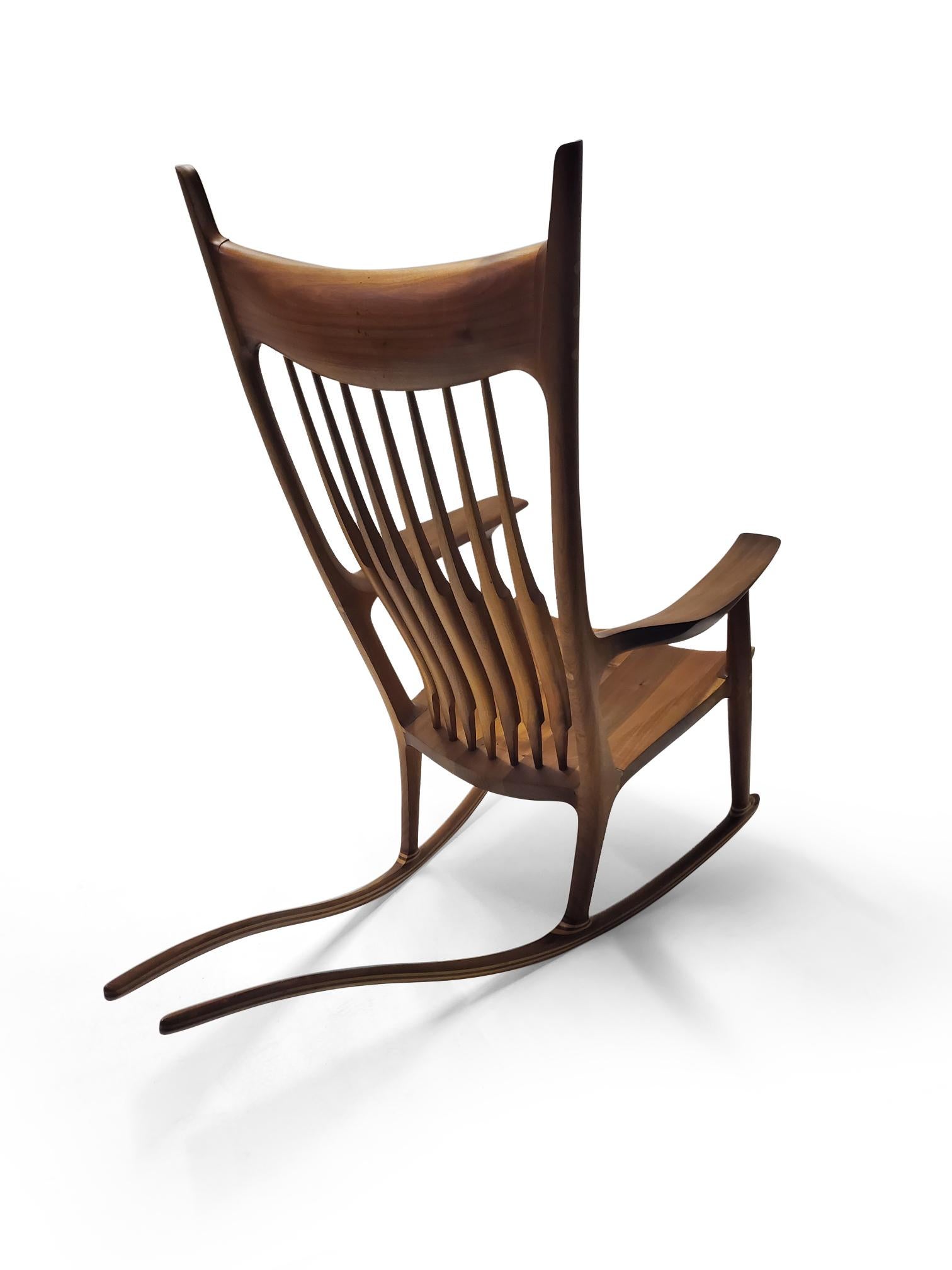 Chaise à bascule vintage de style Sam Maloof  en vente 4