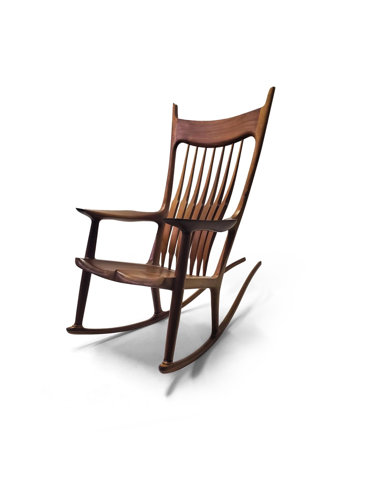 Vintage Sam Maloof Style Rocking Chair  For Sale 3