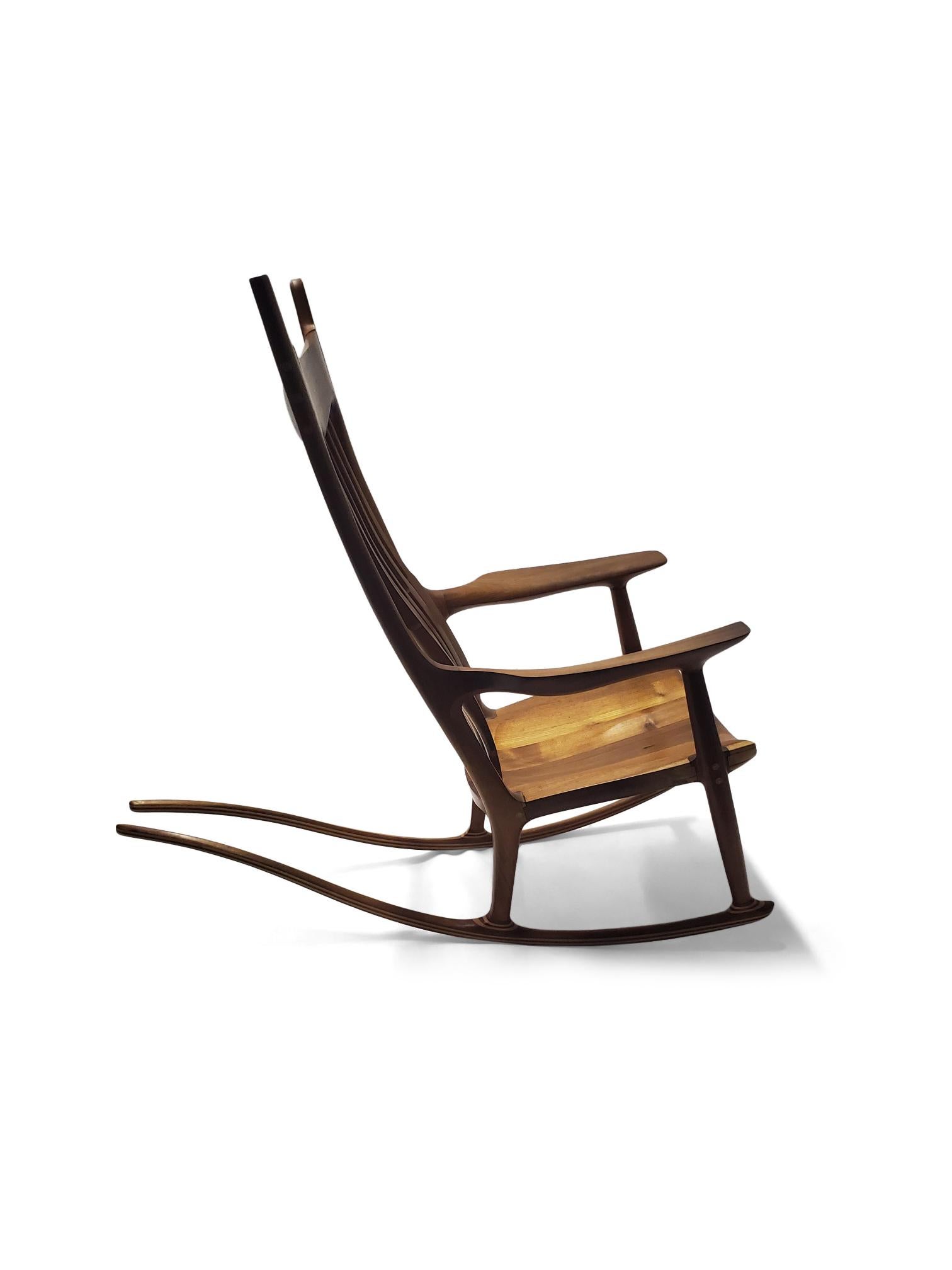 Mid-Century Modern Vintage Sam Maloof Style Rocking Chair