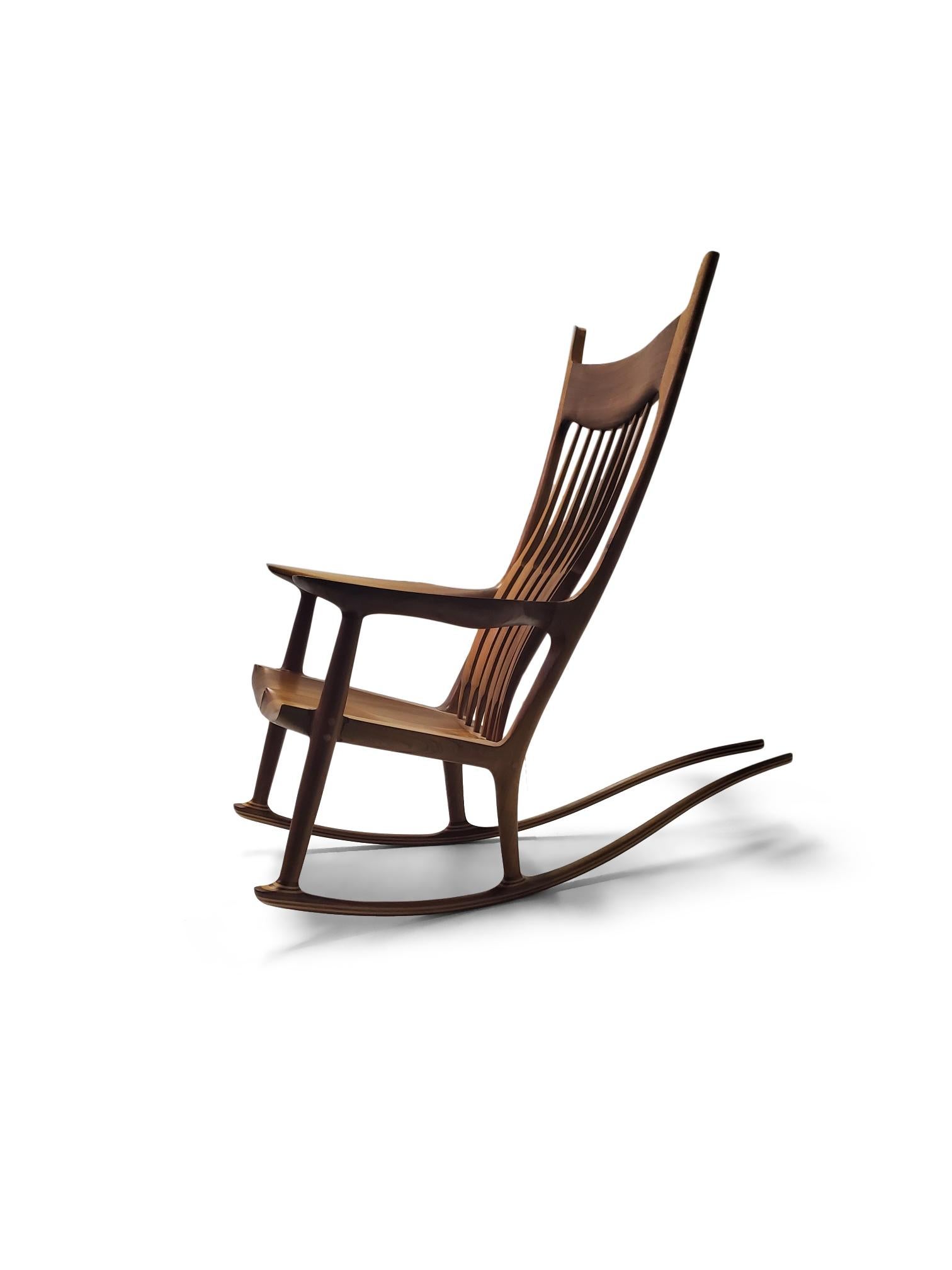 Chaise à bascule vintage de style Sam Maloof  en vente 3