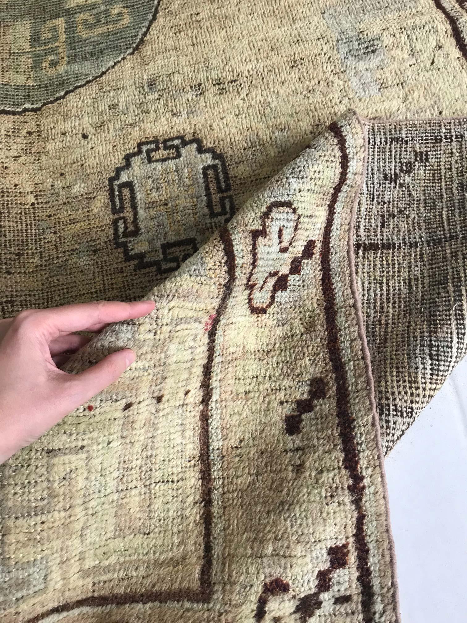 Afghan Vintage Samarkand Brown Handmade Wool Rug