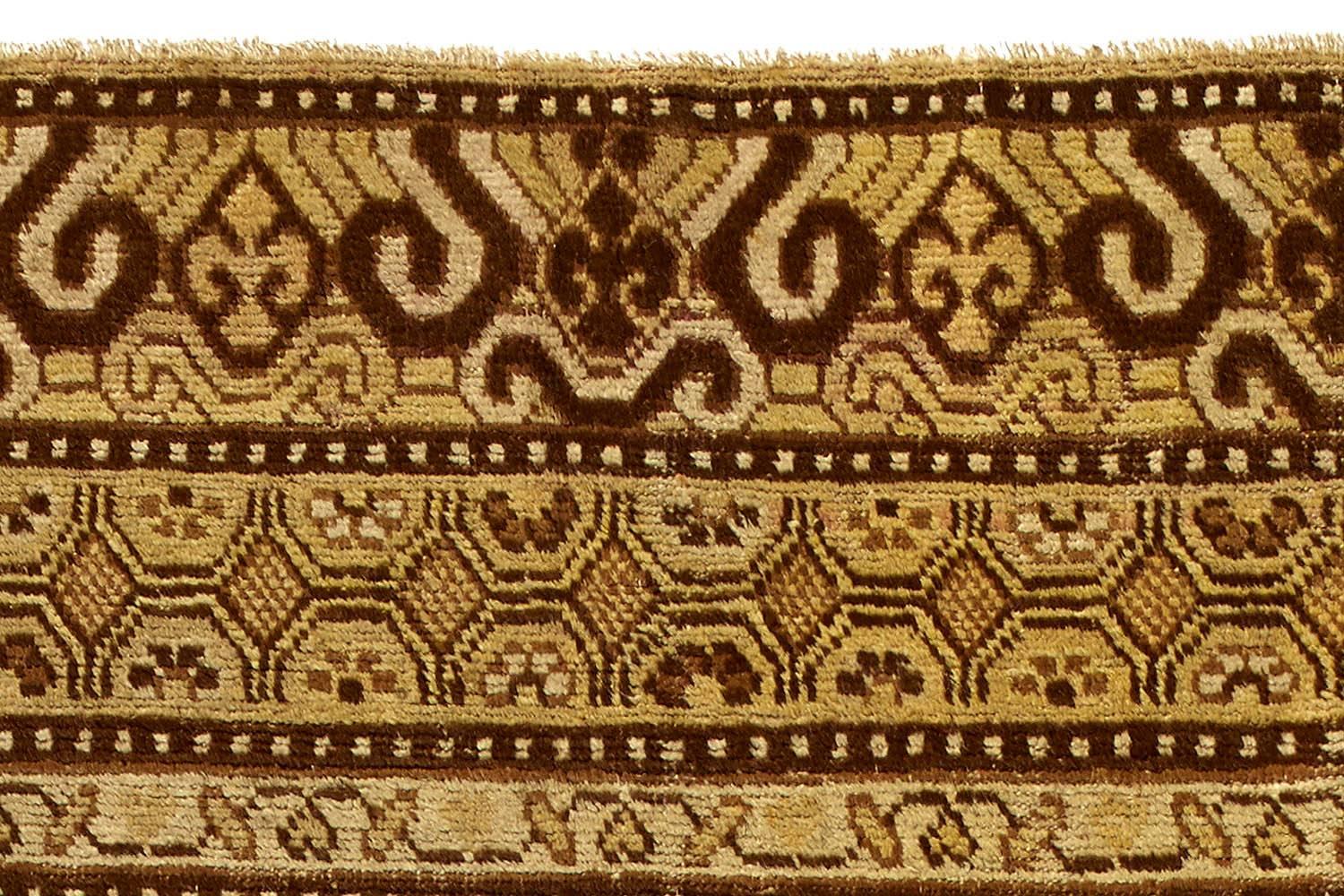 Handgewebter Samarkand 'Khotan' Vintage-Teppich aus Wolle (Handgeknüpft) im Angebot