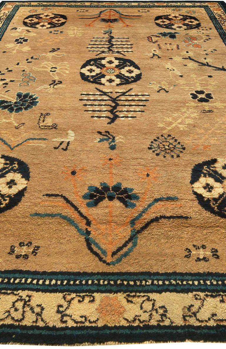 Afghan Vintage Samarkand 'Khotan' Handmade Wool Carpet For Sale