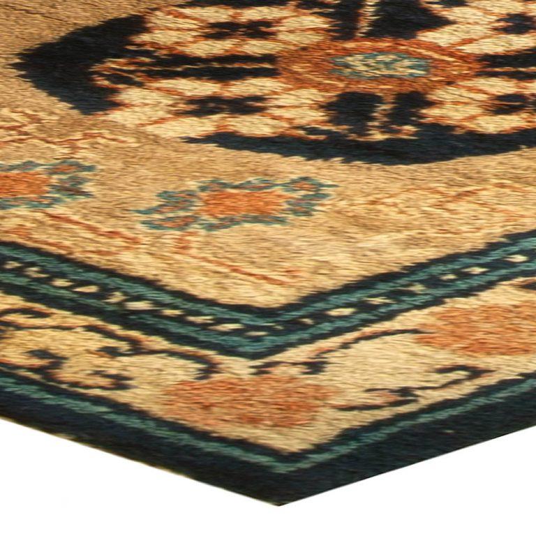 Vintage Samarkand 'Khotan' Handmade Wool Carpet In Good Condition For Sale In New York, NY