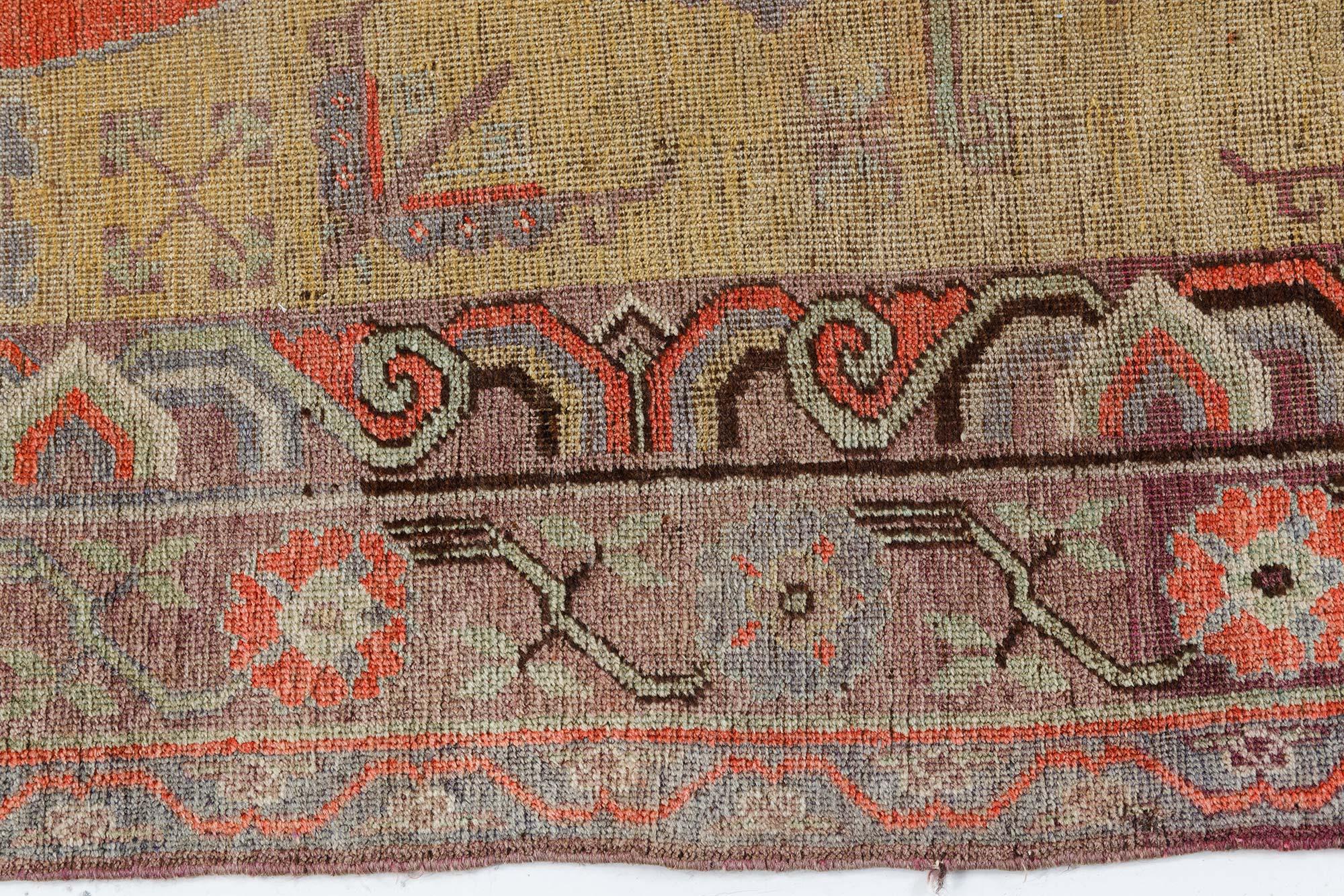 Hand-Woven Doris Leslie Blau 1900s Vintage Samarkand (Khotan) Rug For Sale