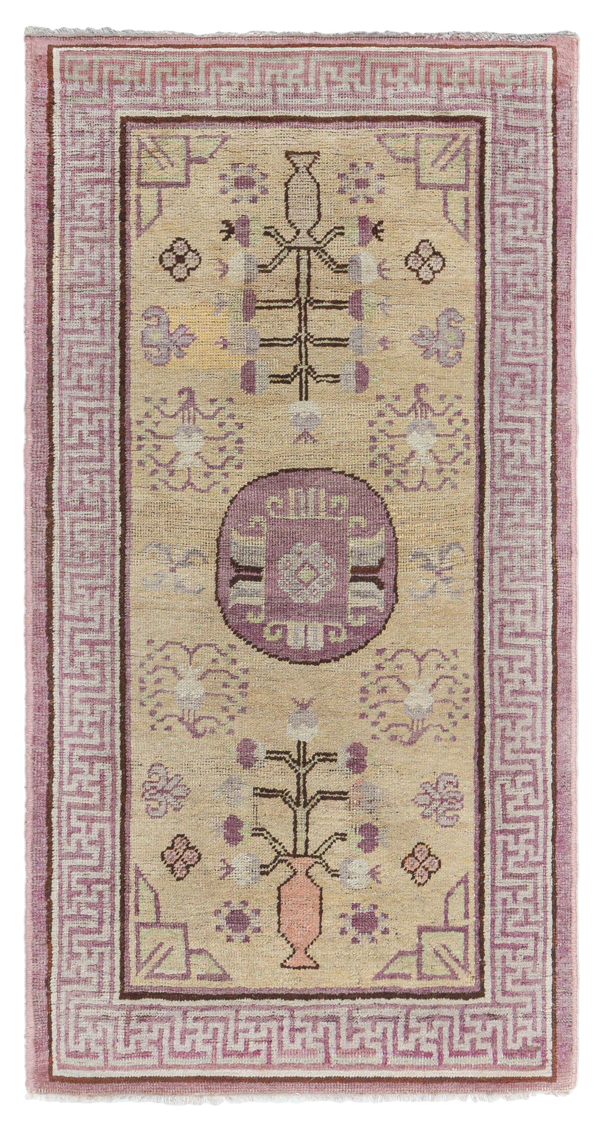 Vintage Samarkand (Khotan) Handmade Wool Carpet