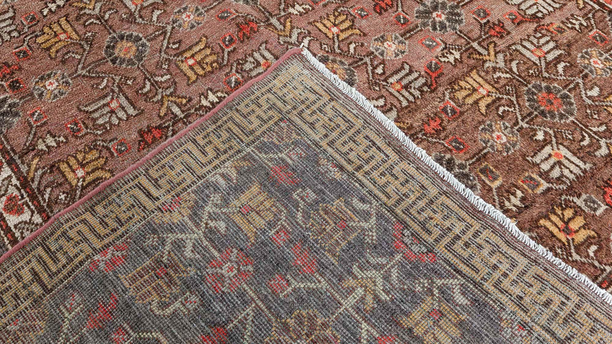 Doris Leslie Blauer Vintage Samarkand 'Khotan' handgefertigter Wollteppich im Angebot 3