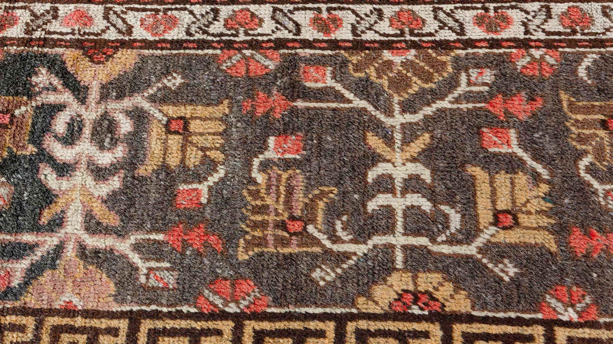 Doris Leslie Blauer Vintage Samarkand 'Khotan' handgefertigter Wollteppich (Wolle) im Angebot