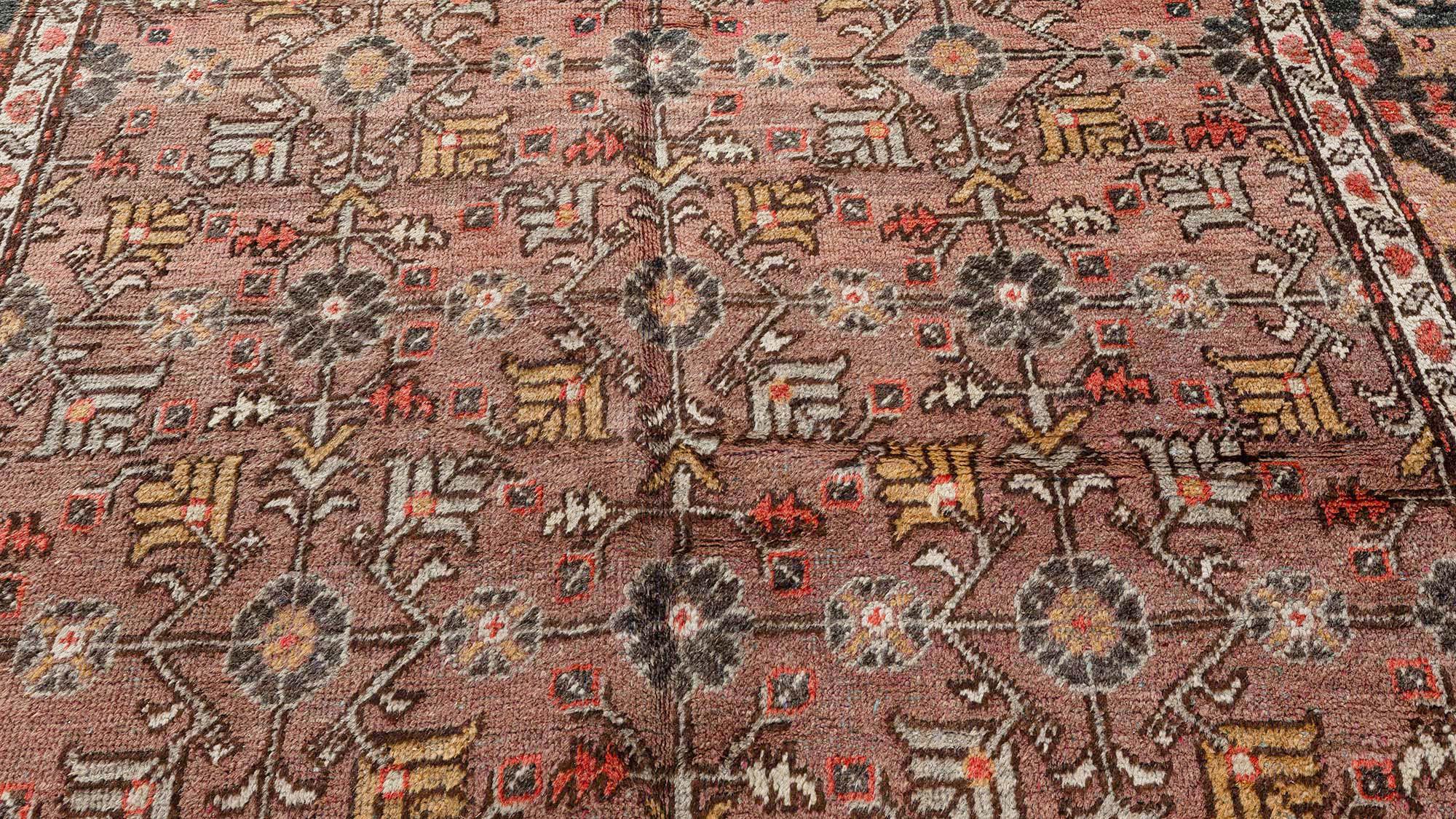 Doris Leslie Blauer Vintage Samarkand 'Khotan' handgefertigter Wollteppich im Angebot 2