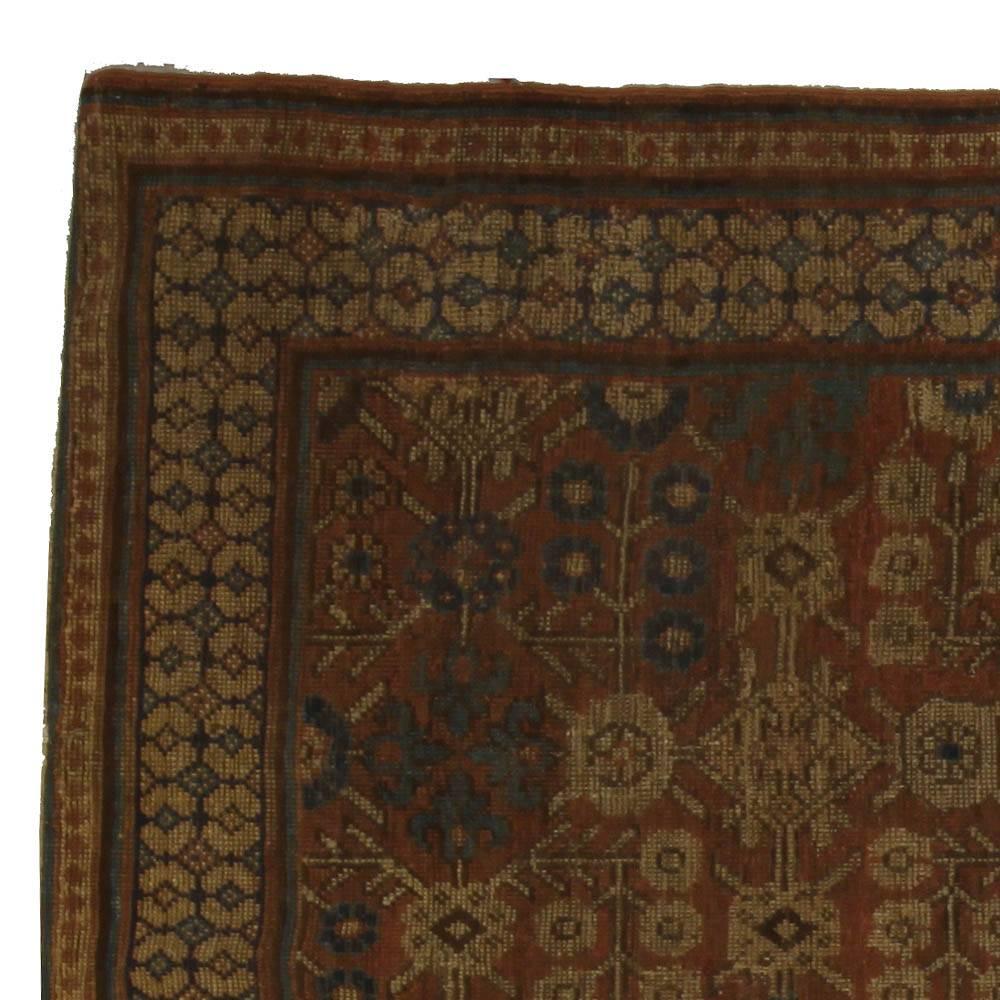 Chinese Vintage Samarkand 'Khotan' Handmade Wool Rug For Sale