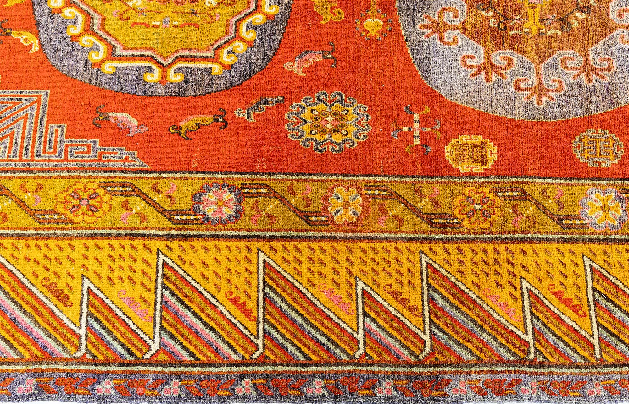 Tissé à la main Tapis vintage de Samarkand (Khotan) en vente