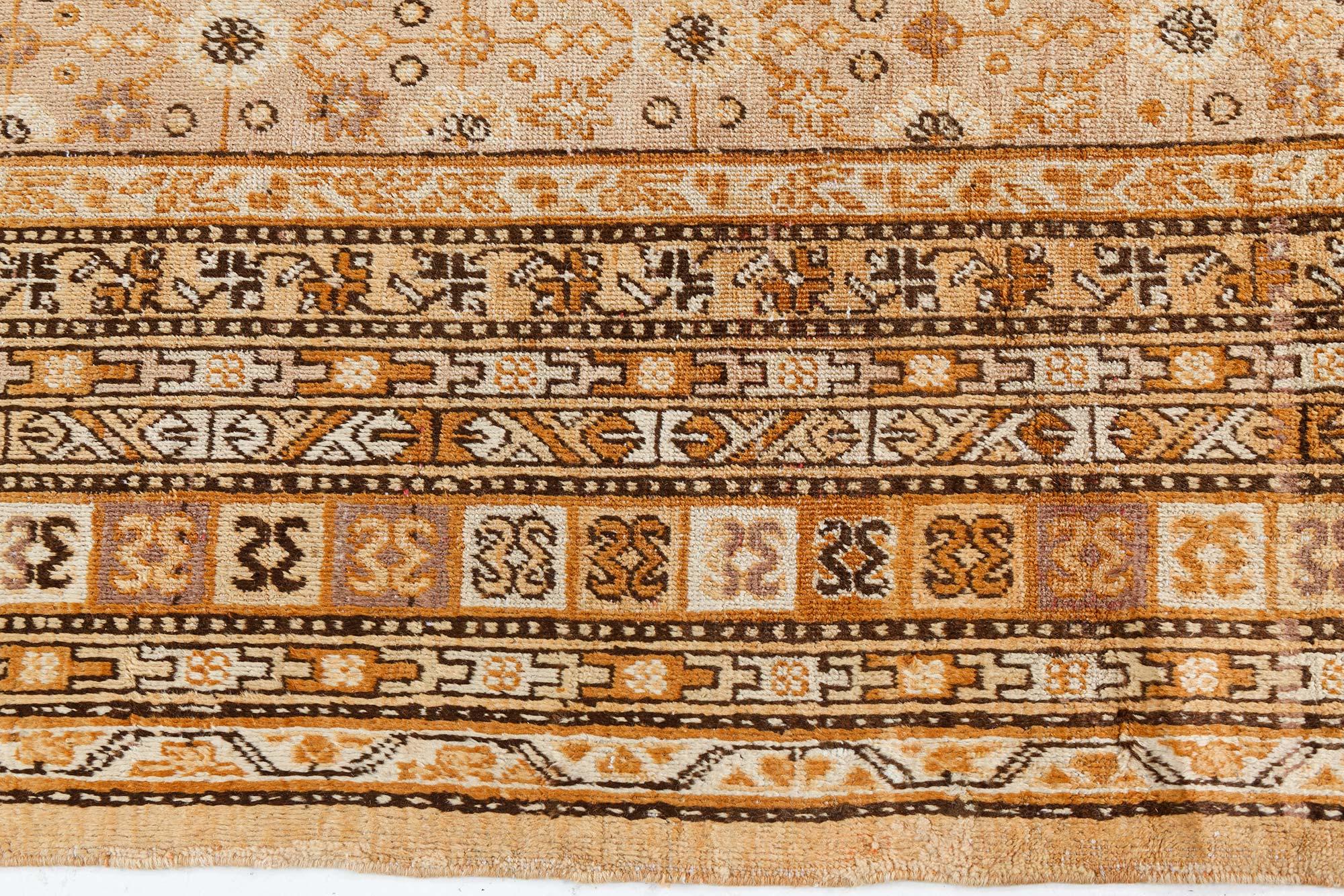 20th Century Samarkand 'Khotan' Handmade Wool Rug For Sale