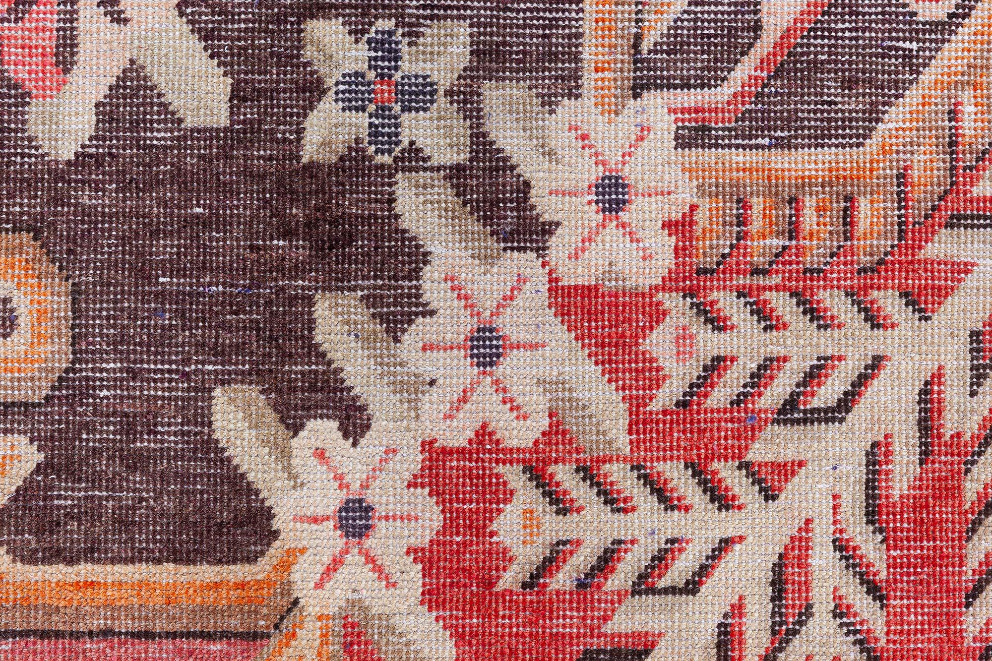 Hand-Knotted Vintage Samarkand Rug Doris Leslie Blau For Sale