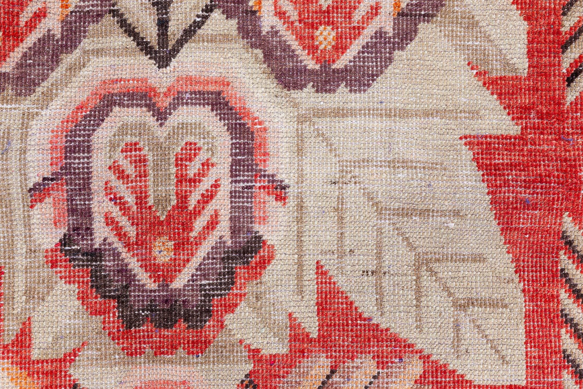 Hand-Knotted Vintage Samarkand Rug Doris Leslie Blau For Sale