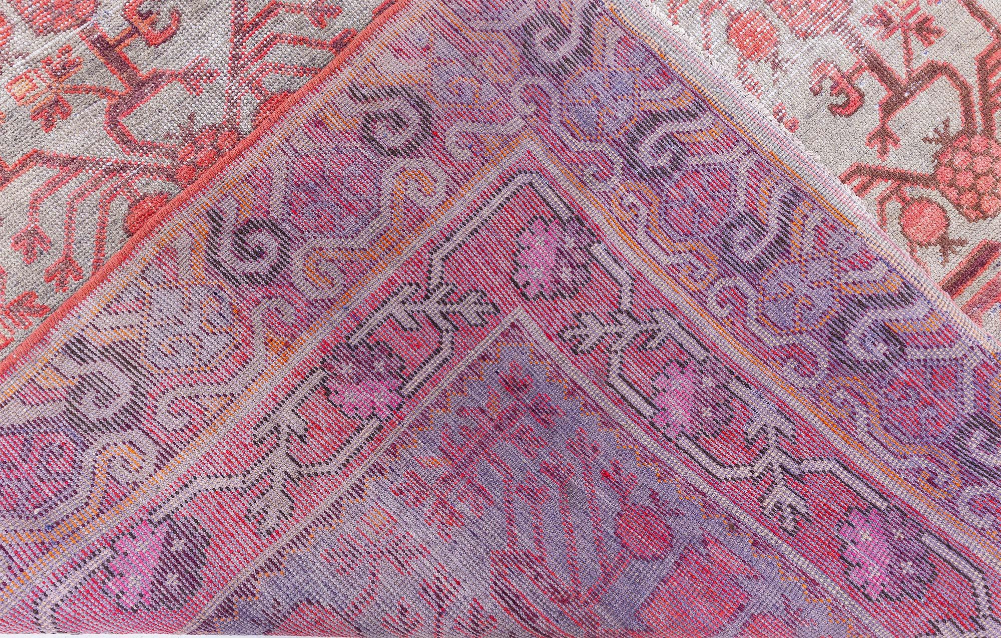 Wool Vintage Samarkand Rug Doris Leslie Blau For Sale