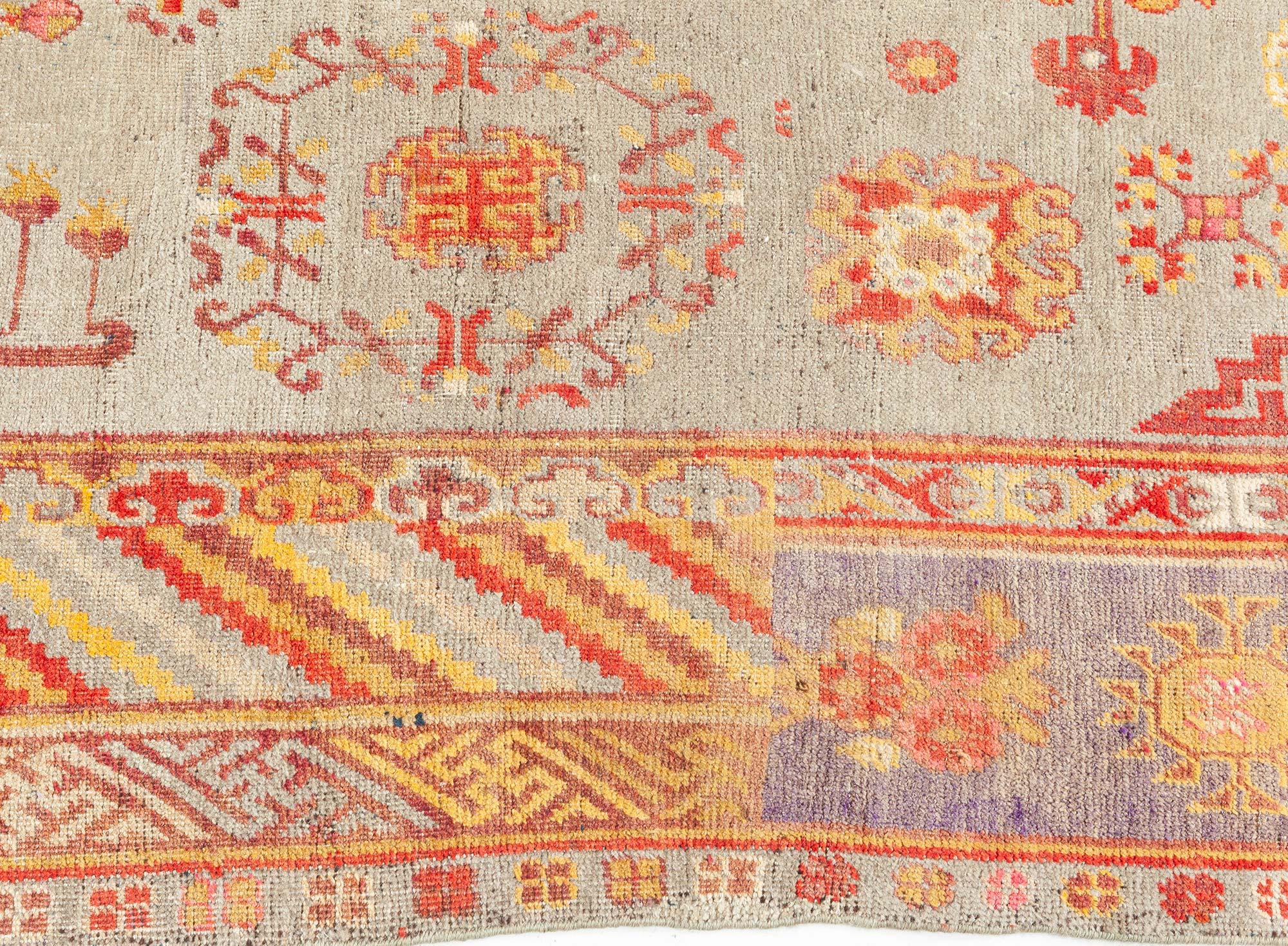 Khotan Vintage Samarkand Rug For Sale