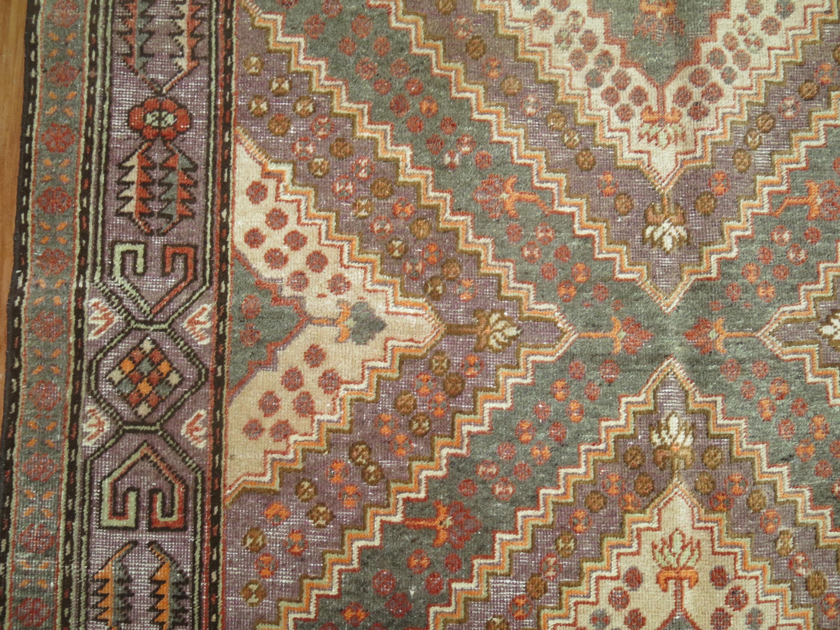 Hand-Knotted Vintage Samarkand Rug For Sale