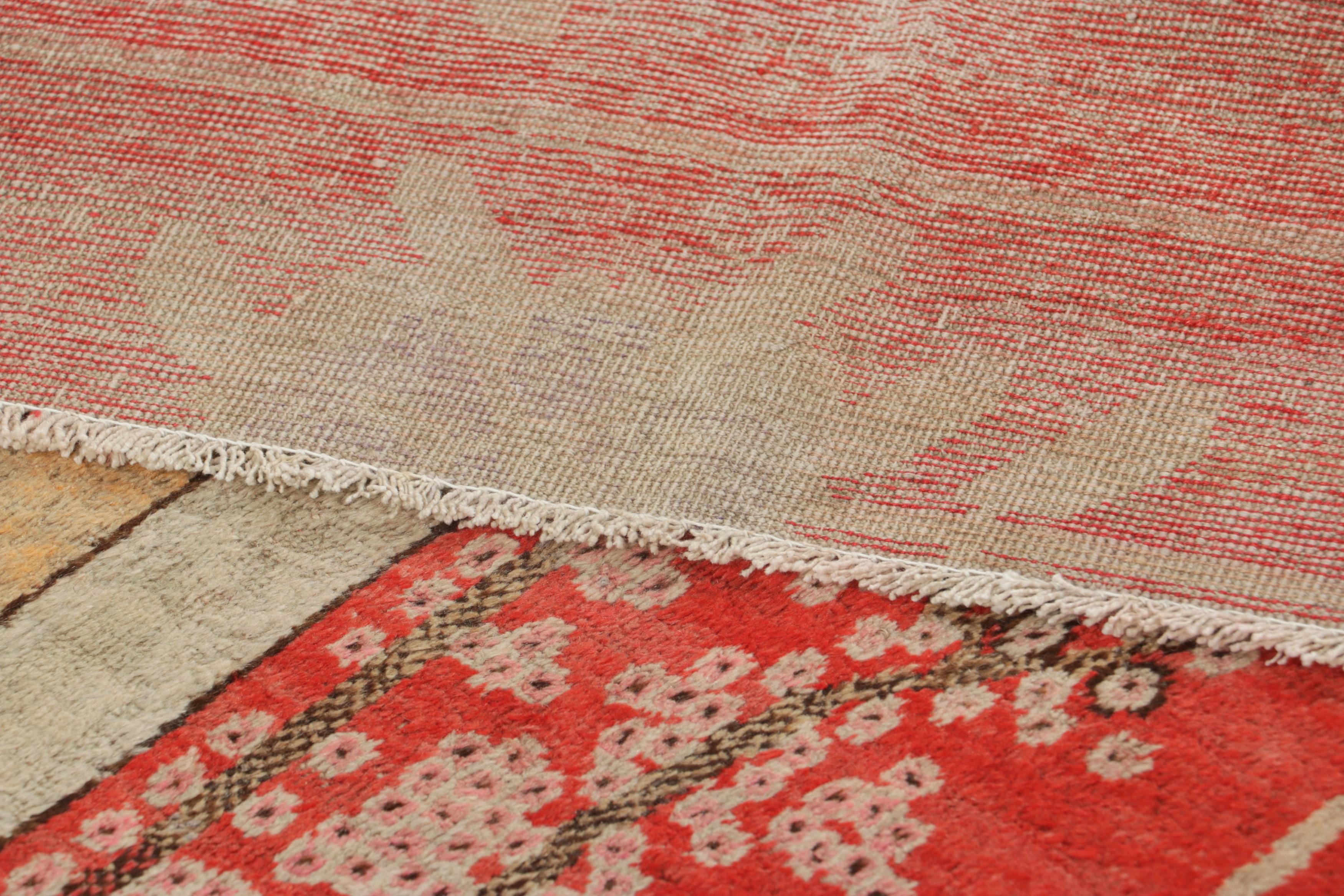 Mid-20th Century Vintage Samarkand Rug in Red with Rare Pictorial Design - Rug & Kilim For Sale
