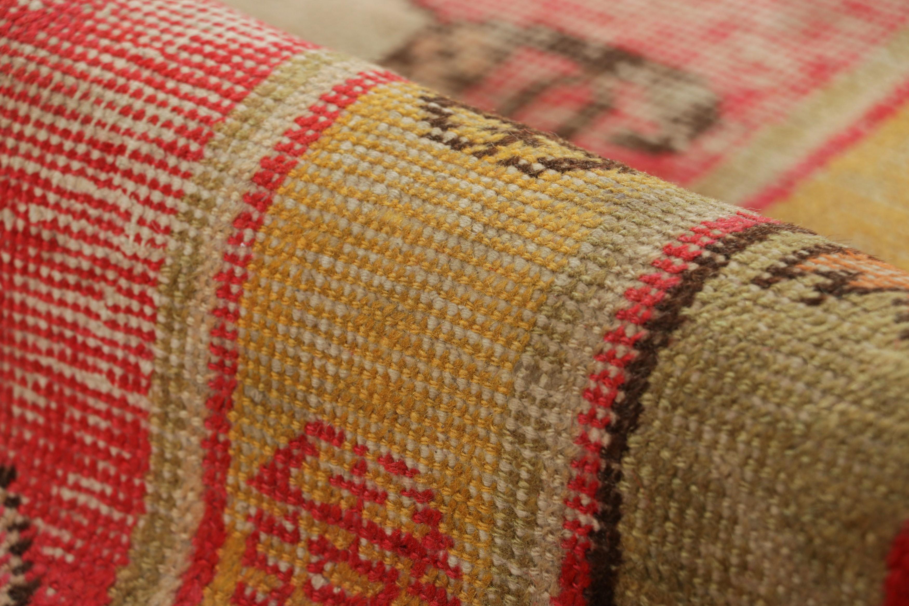 Vintage Samarkand Rug in Red with Rare Pictorial Design - Rug & Kilim For Sale 1