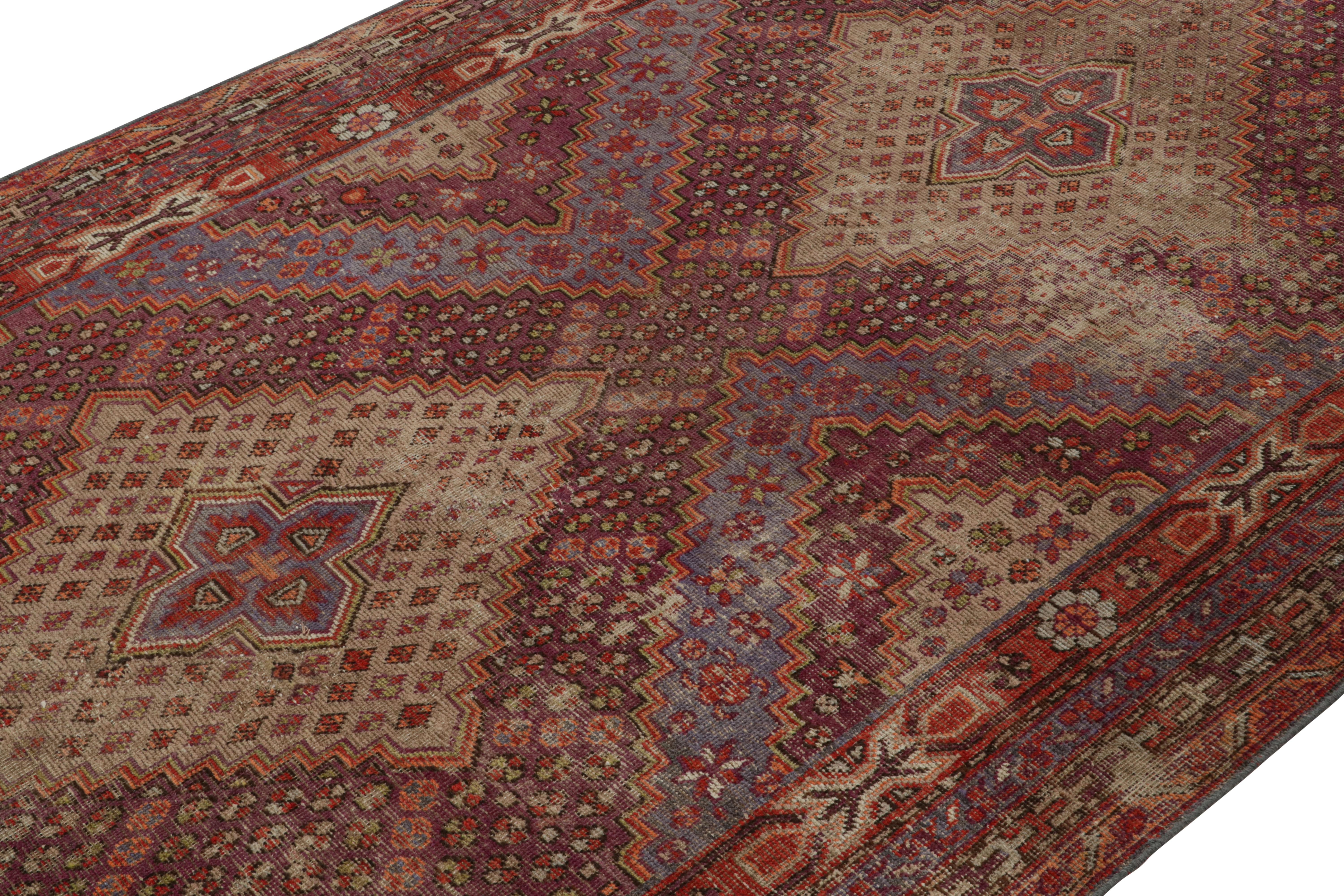 Hand-Knotted Vintage Samarkand Style Rug, with Geometric Patterns, from Rug & Kilim For Sale