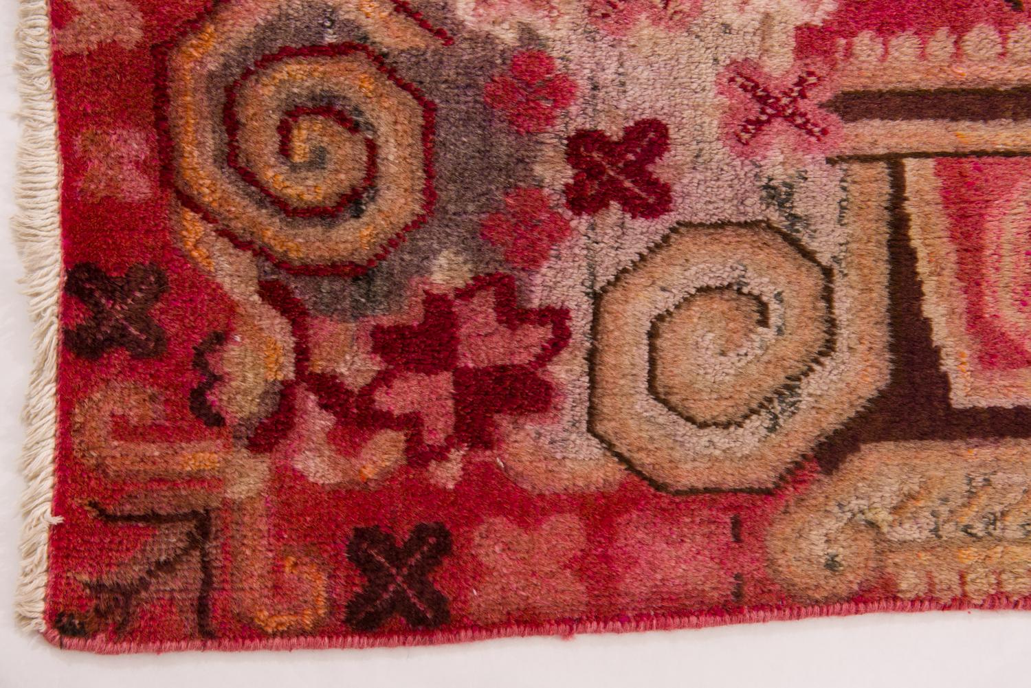  Samarkanda-Teppich in Rosa mit interessantem Preis im Angebot 4