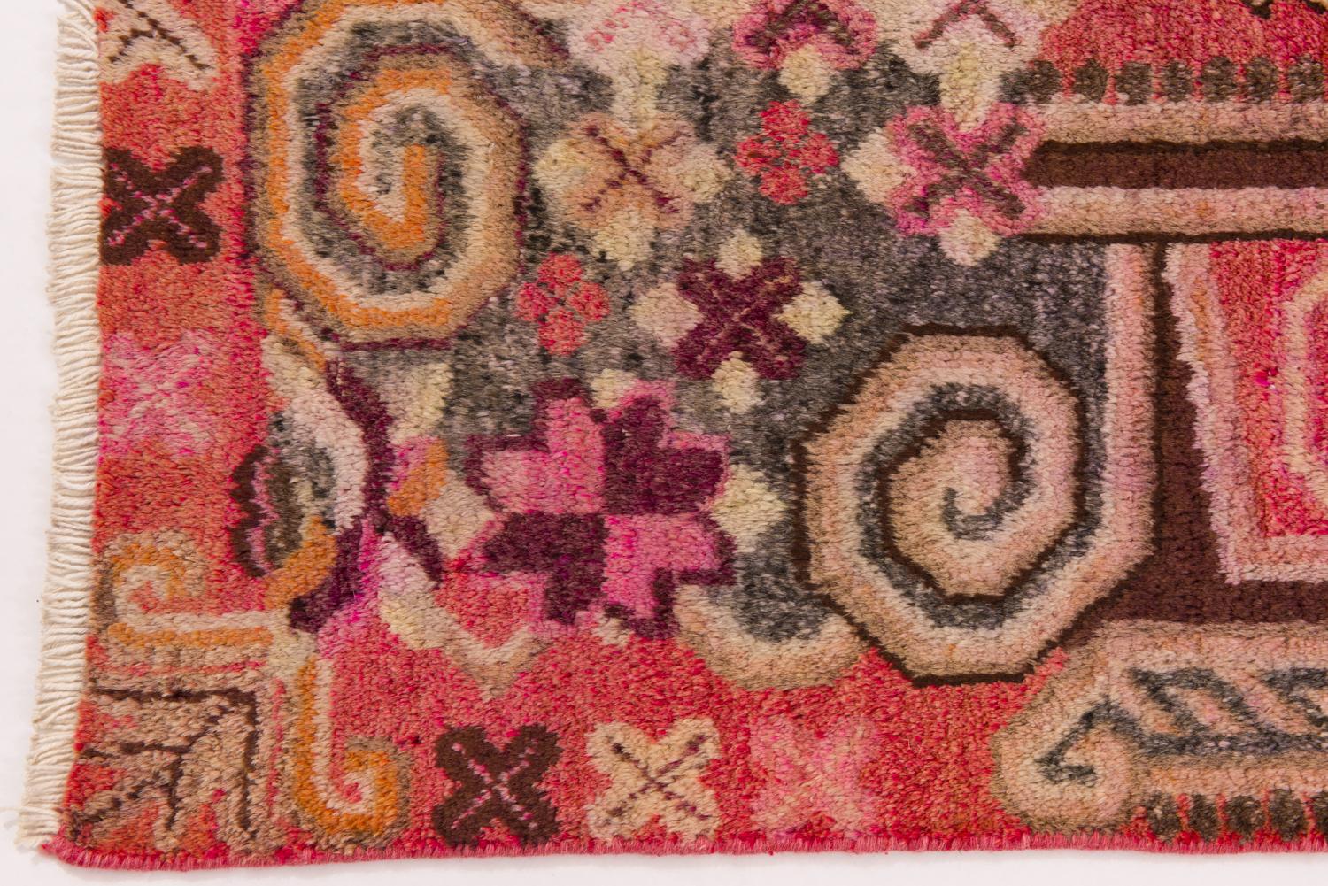  Samarkanda-Teppich in Rosa mit interessantem Preis im Angebot 5