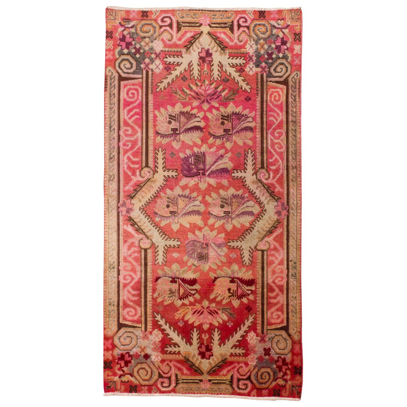  Samarkanda Rug Pink Color with Interesting Price For Sale