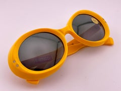 Vintage Samco Yellow Frame 1960's Midcentury Sunglasses Made In Italy