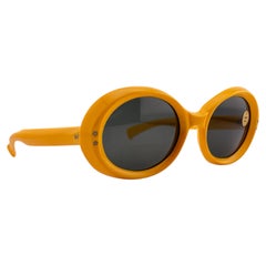 Vintage Samco Yellow Frame 1960's Midcentury Sunglasses Made In Italy
