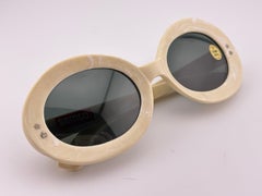 Vintage Samco Elfenbein Rahmen 1960er Jahre Midcentury Sonnenbrillen Made in Italy