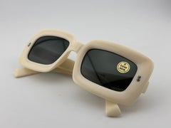 Vintage Samco Ivory Frame 1960's Midcentury Sunglasses Made In Italy