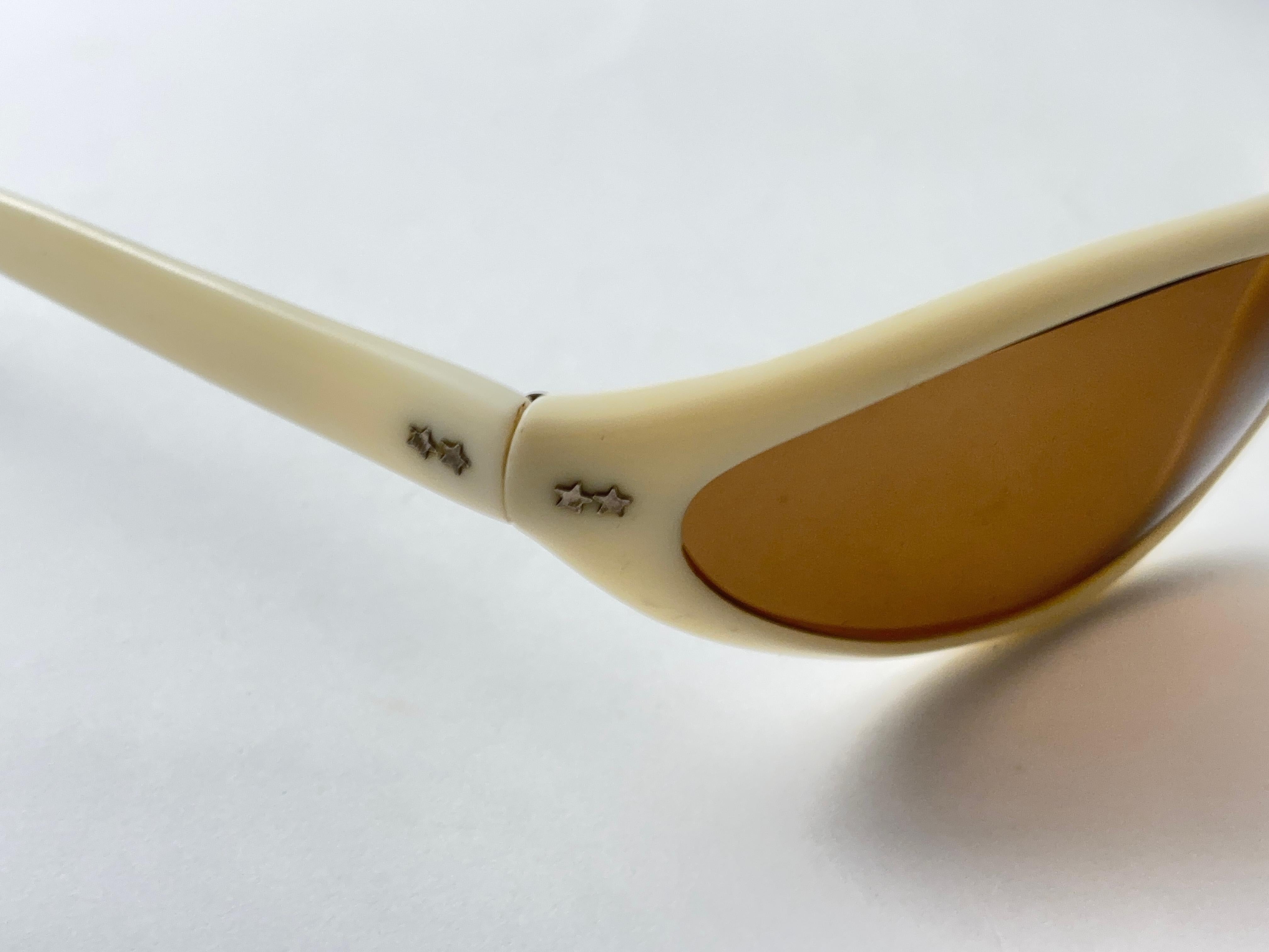 Brown Vintage Samco Wrap Around Frame 1960's Midcentury Sunglasses Made In Italy For Sale