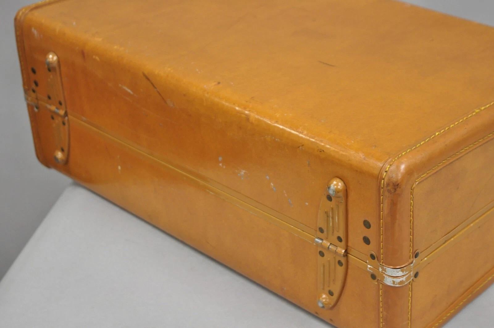 Vintage Samsonite Art Deco Brown Leather Hardcase 21