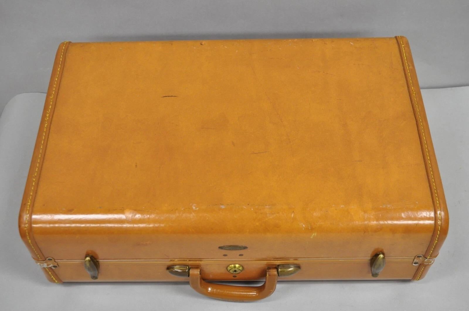 Unknown Vintage Samsonite Art Deco Brown Leather Hardcase 21
