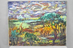 Vintage Samuel Heller " Forrest Landscape" Oil on Canvas Painting