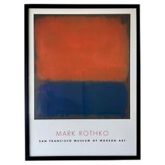 Vintage San Francisco Museum of Modern Art Mark Rothko Farbstudie, Ausstellungsplakat