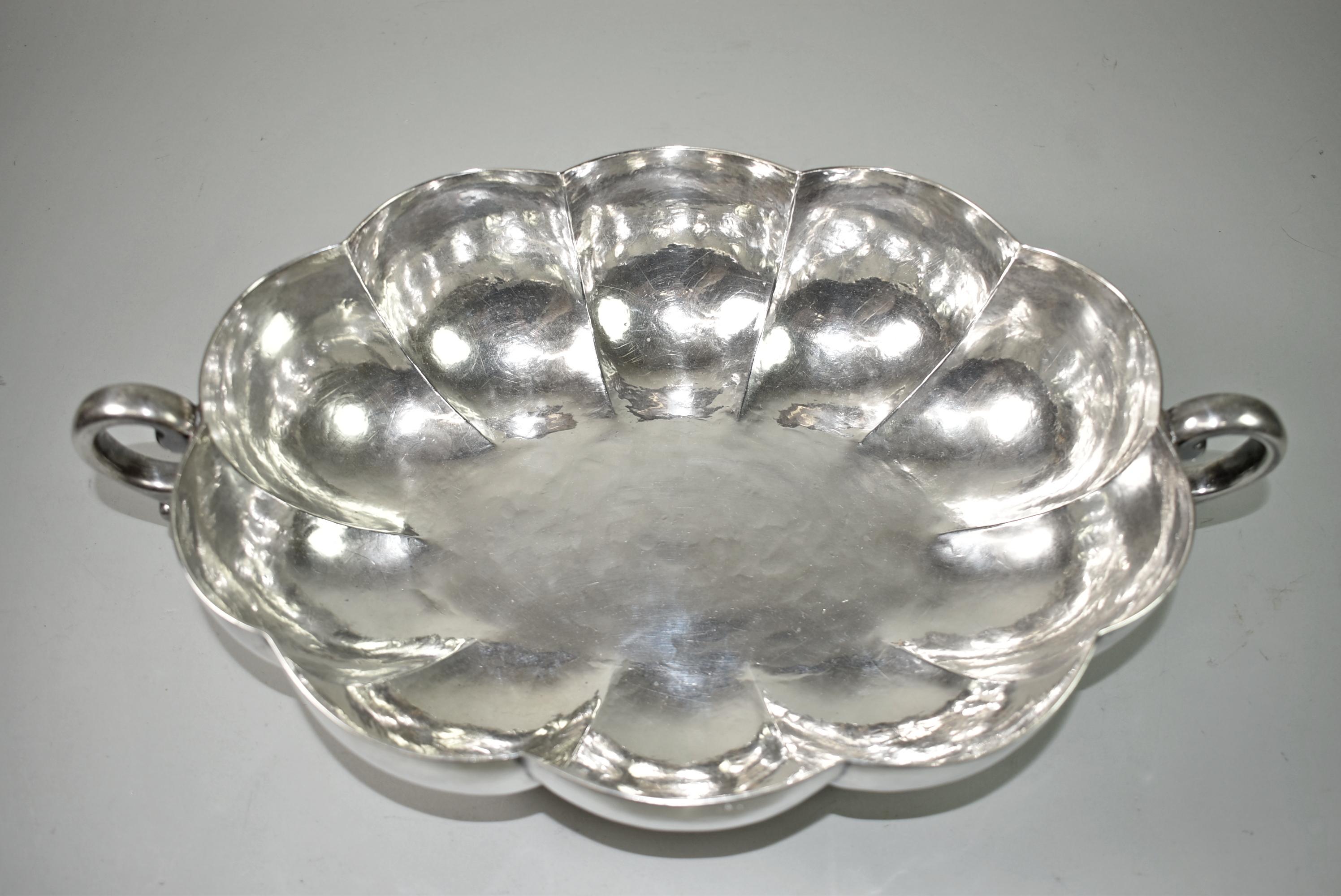 Mexican Vintage Sanborns Sterling Silver Pumpkin Form Center Bowl