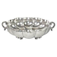 Cuenco central con forma de calabaza Vintage Sanborns de plata de ley