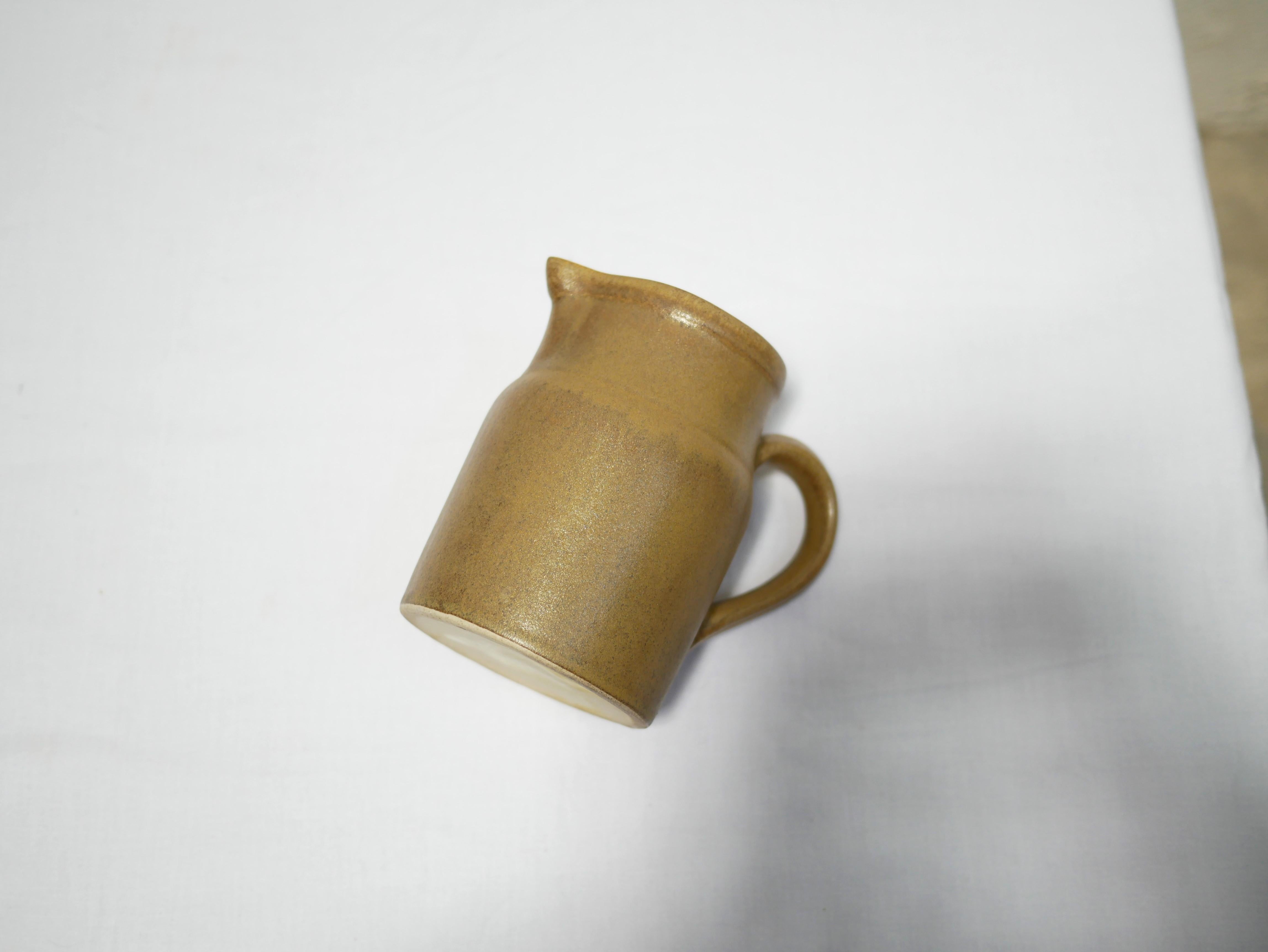 Vintage Sandstone Pitcher by the Digoin Factory, France For Sale 1