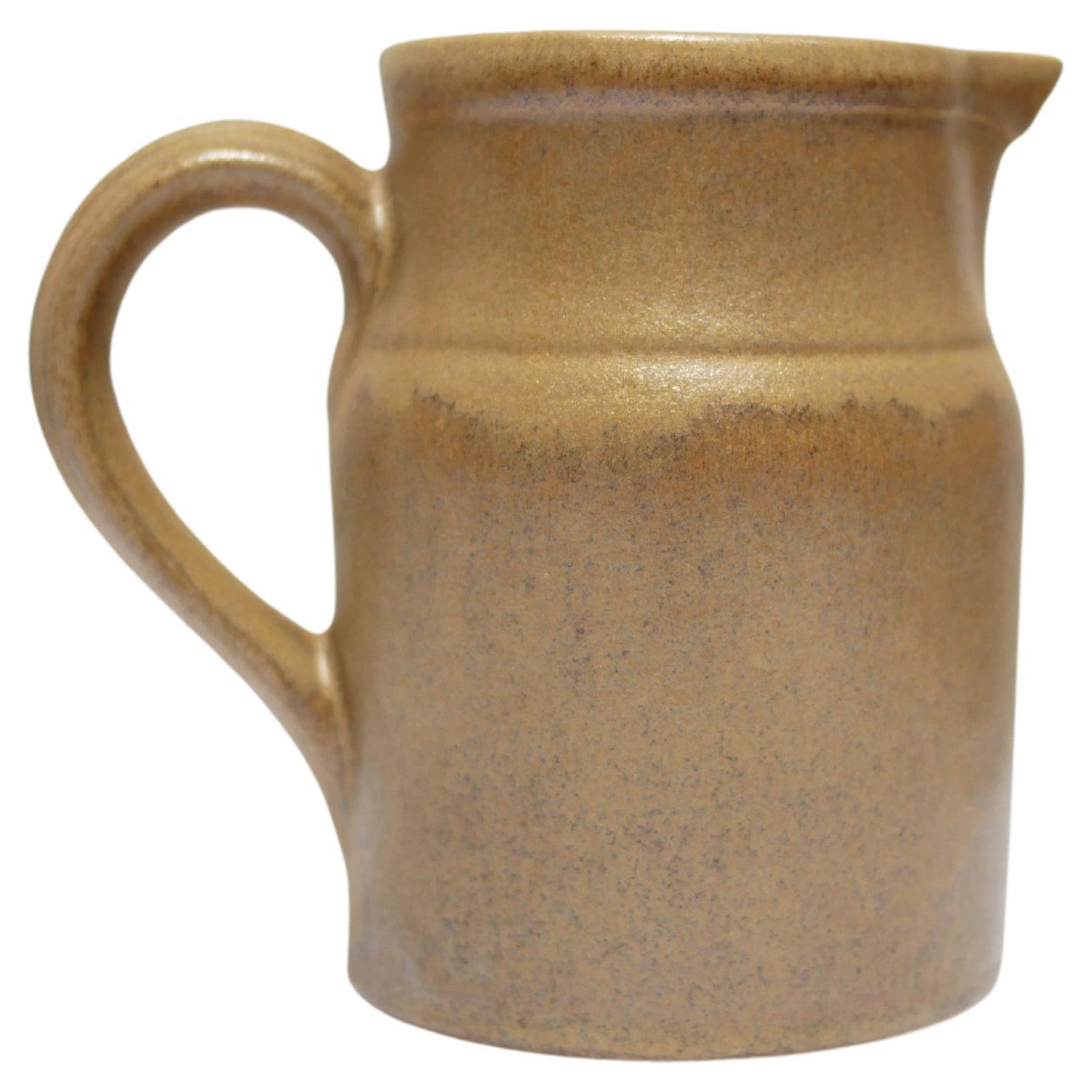 Vintage Sandstone Pitcher by the Digoin Factory, France For Sale