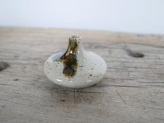 Vintage sandstone soliflore vase signed Cazes