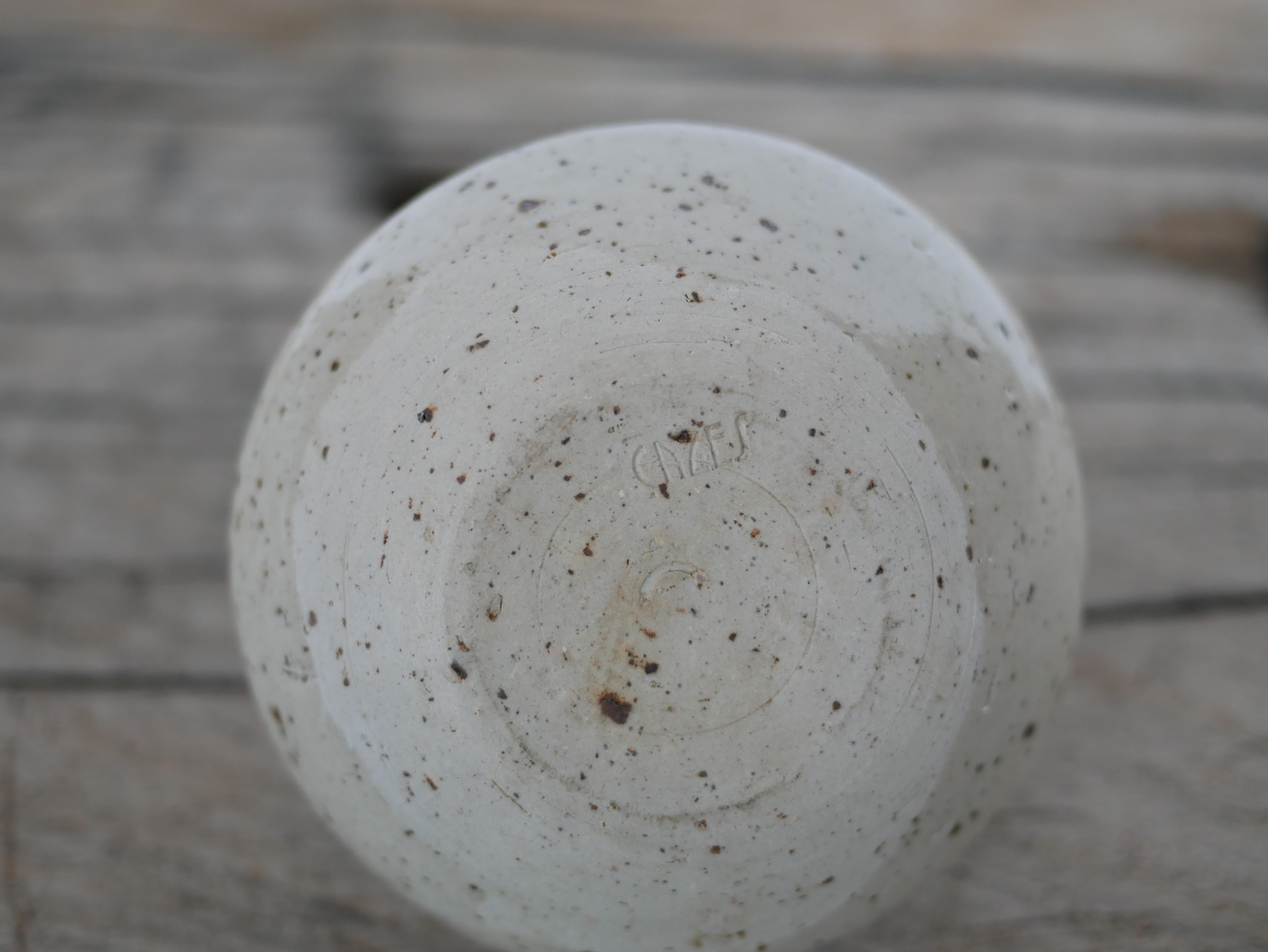 Céramique Vase soliflore vintage signé Cazes en vente