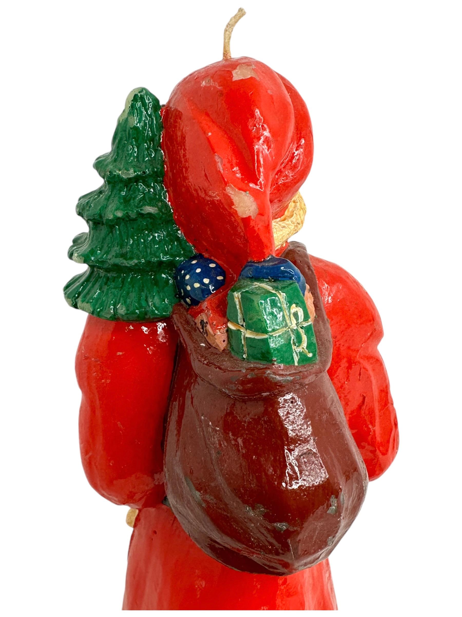 Other Vintage Santa Claus Belsnickel Wax Candle German Christmas 1930s or older For Sale