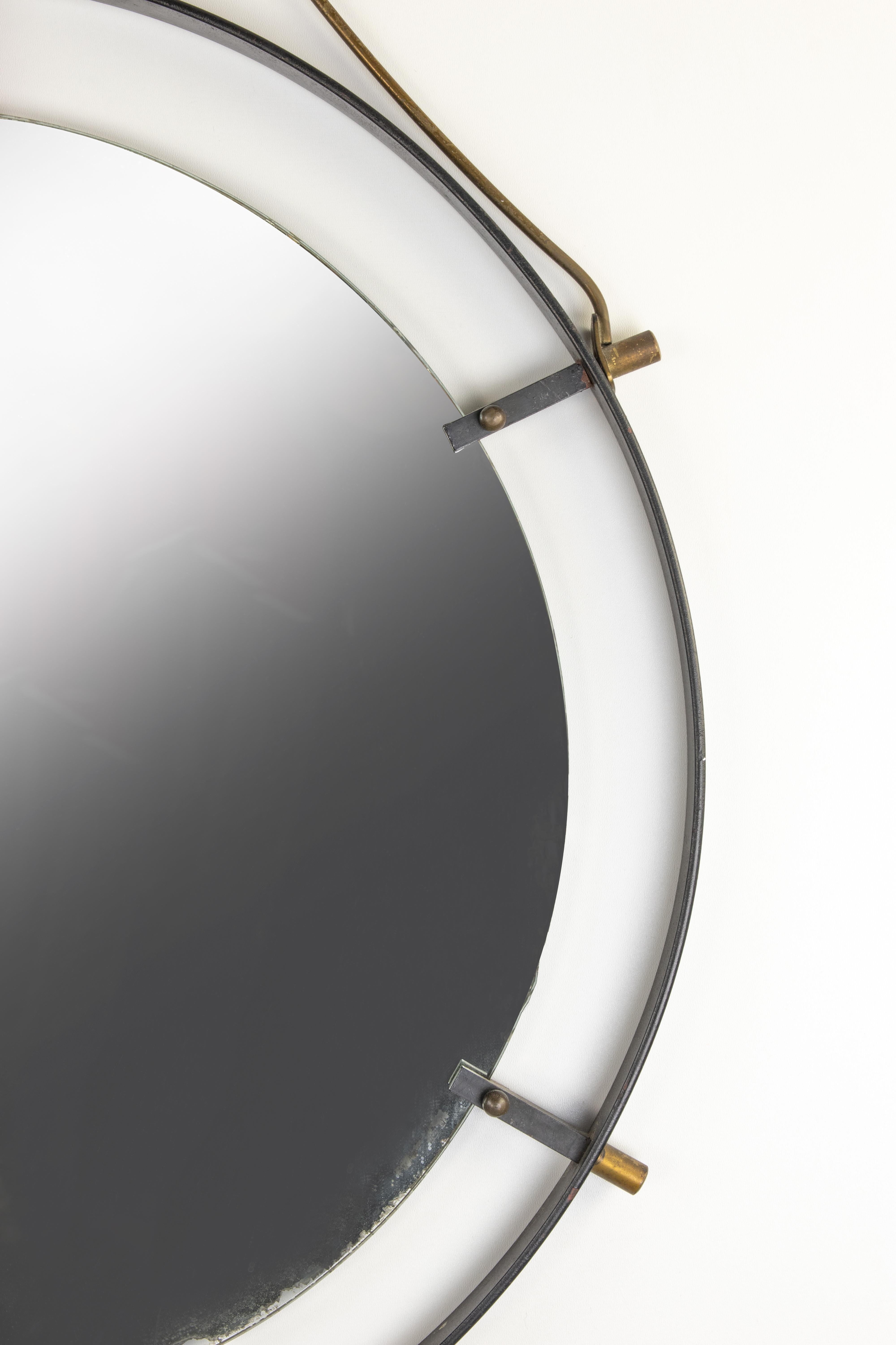 italien Miroir vintage SantAmbrogio and De Berti, années 1960 en vente