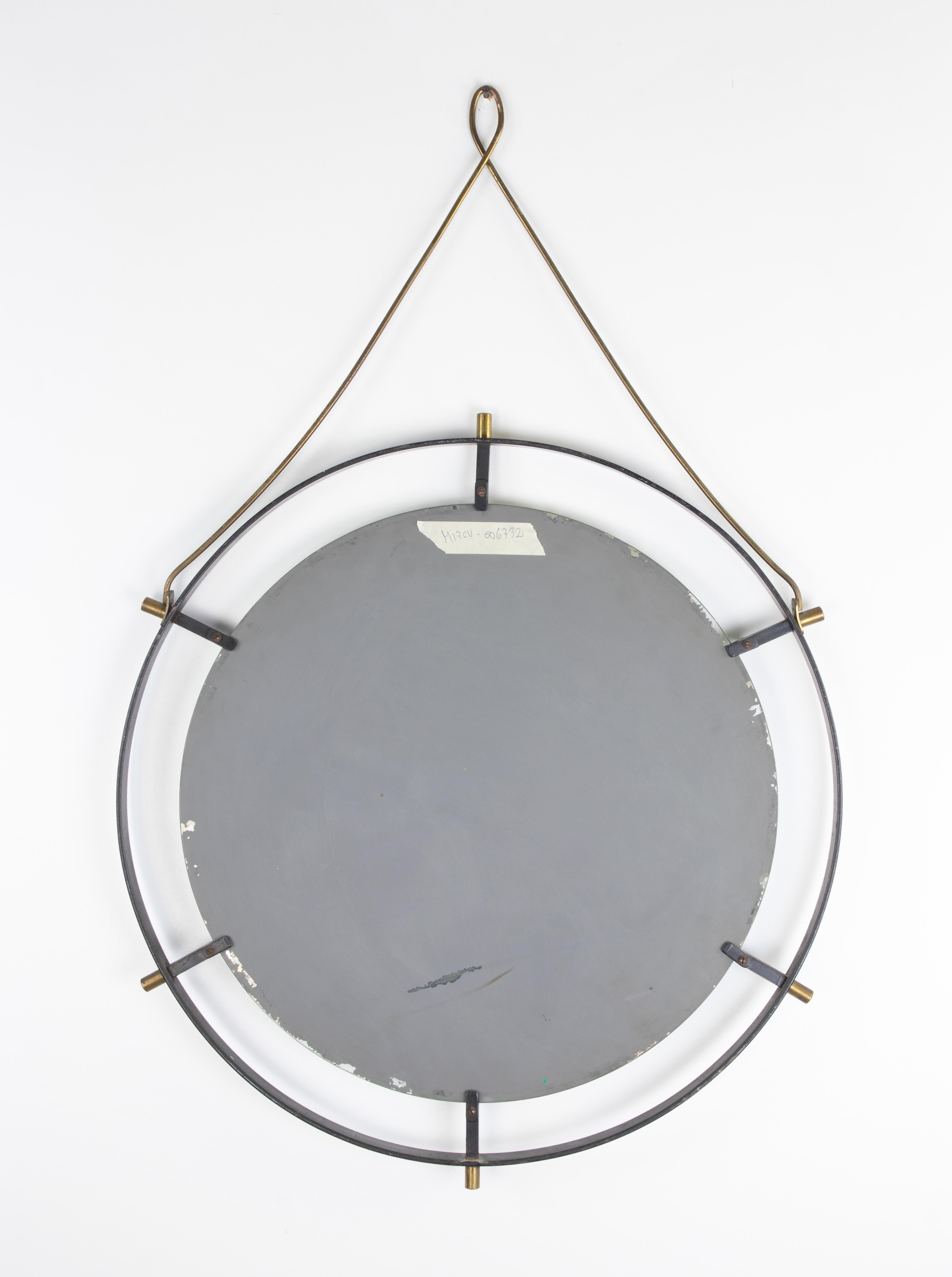 Miroir vintage SantAmbrogio and De Berti, années 1960 Bon état - En vente à Roma, IT