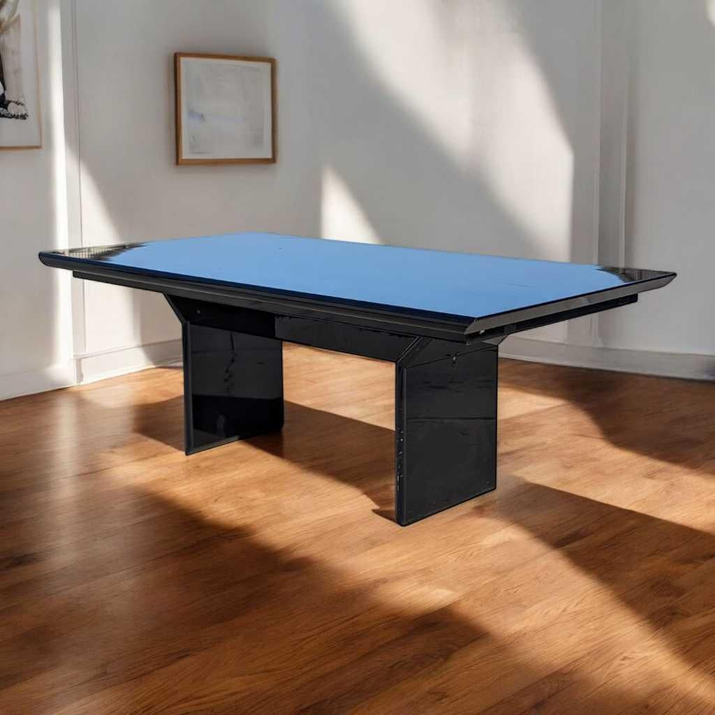 Vintage Saporiti Italia Schlangenholz Schwarzer Lack Esstisch, Giorgio Collection im Angebot 10