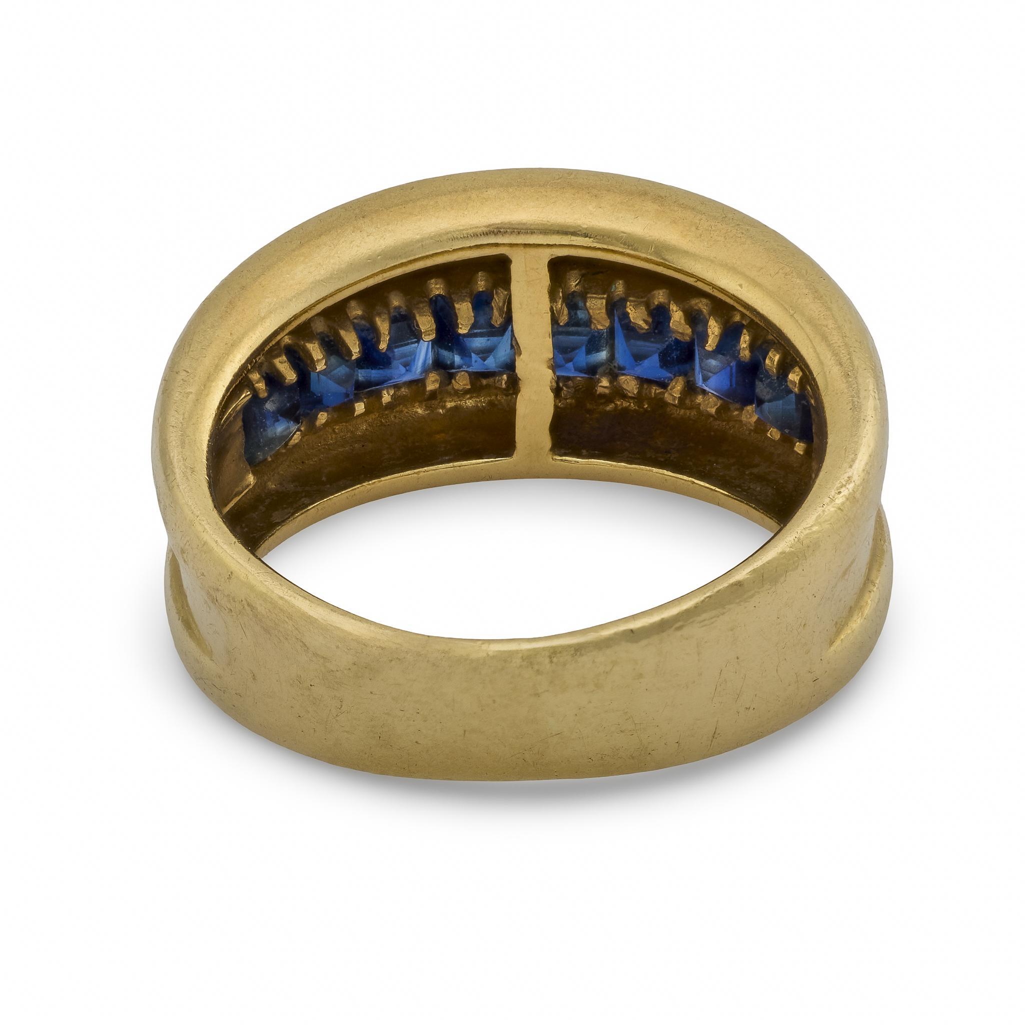 Bracelet saphir vintage en or jaune 14k Bon état - En vente à Beverly Hills, CA