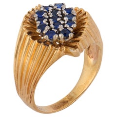 Vintage sapphire 14k yellow gold ring